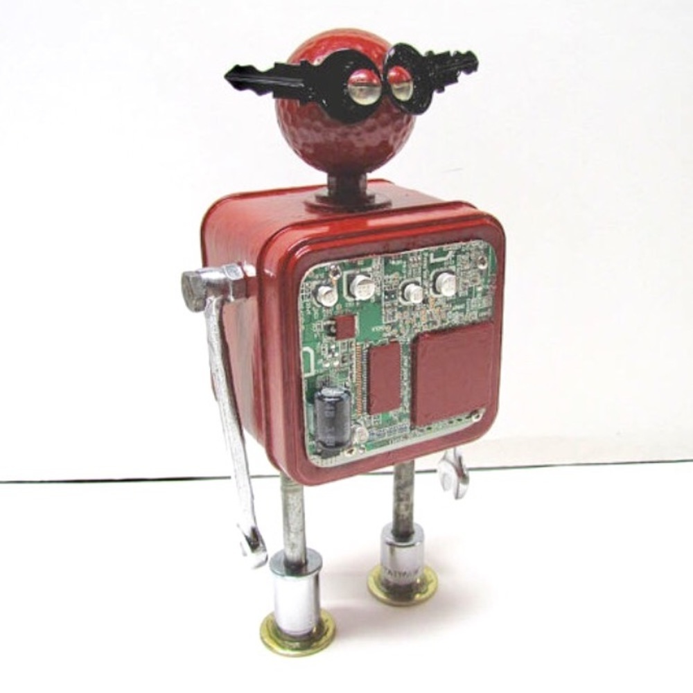 Found Objects Robot Sculpture / Assemblage Robot - image 1